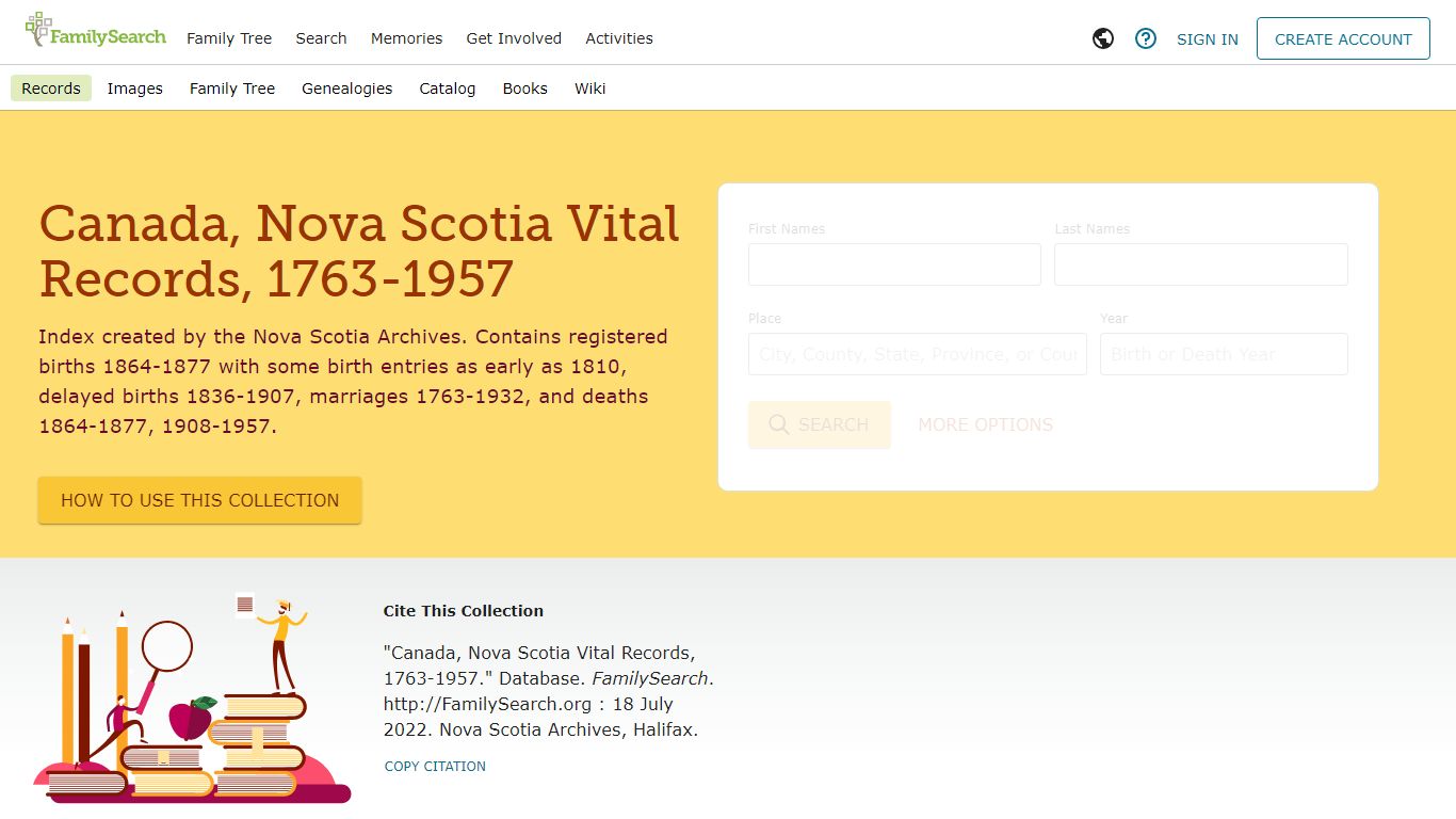 Canada, Nova Scotia Vital Records, 1763-1957 • FamilySearch