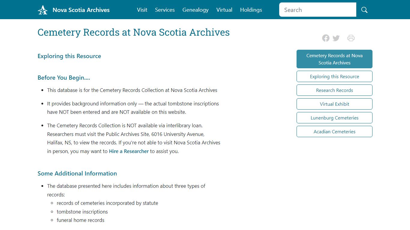 Nova Scotia Archives - Cemetery Records at Nova Scotia ...